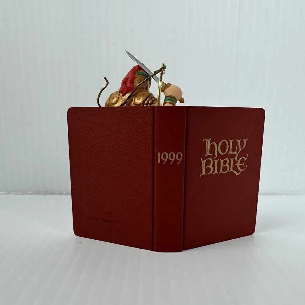 Hallmark David Goliath Bible Stories Ornament Christmas Holy Bible